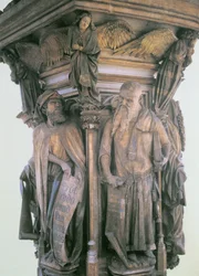 Daniel und Jesaja im Streit, vom sechseckigen Sockel des Brunnens von Moses, 1395-1404